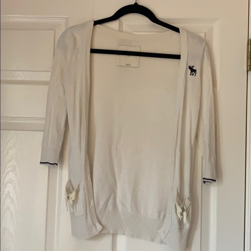 White Abercrombie Kids Cardigan